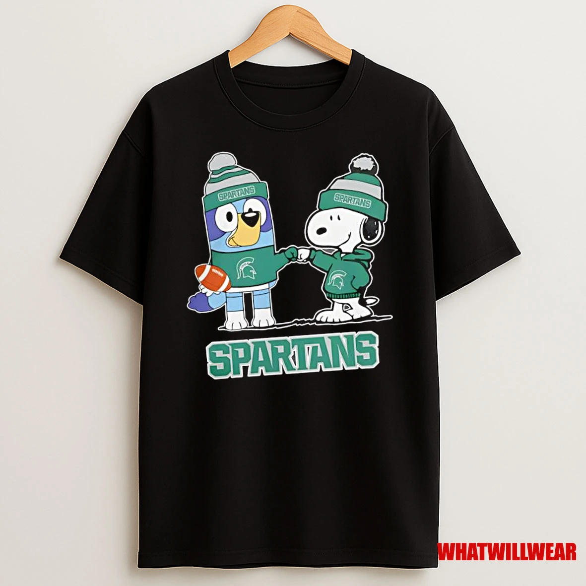 Snoopy X Bluey Michigan State Spartans Football Shirts