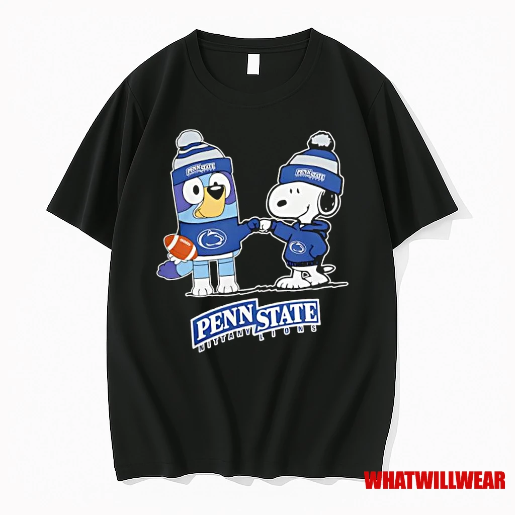 Snoopy X Bluey Penn State Nittany Football Shirts
