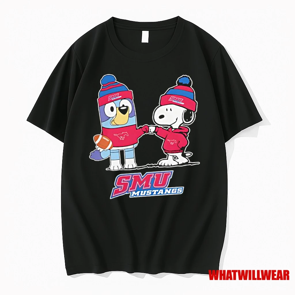 Snoopy X Bluey Smu Mustangs Football Shirts