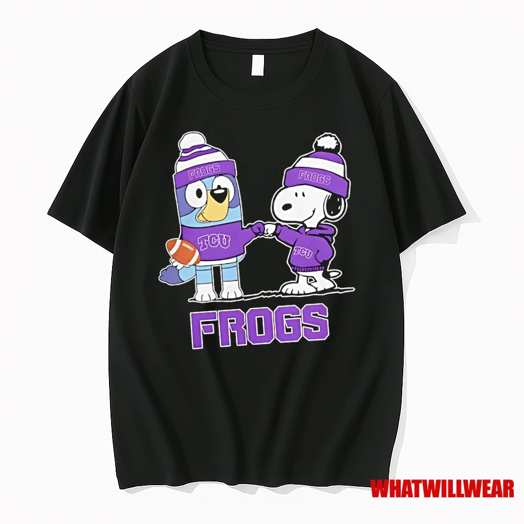 Snoopy X Bluey Tcu Horned Frogs Football Shirts