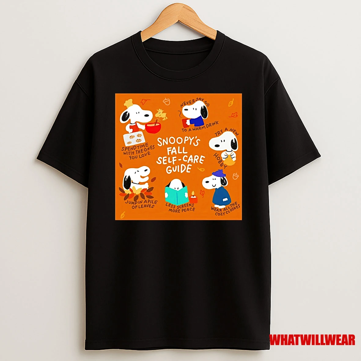 Snoopys Fall Self Care Guide Shirts