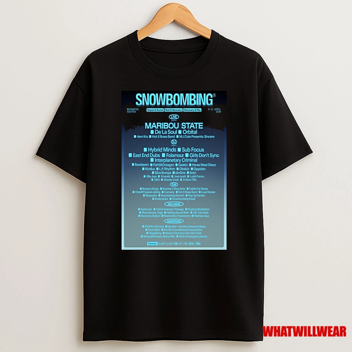 Snowbombing Mayrhofen Austria April 6 11 2026 Concert Shirts