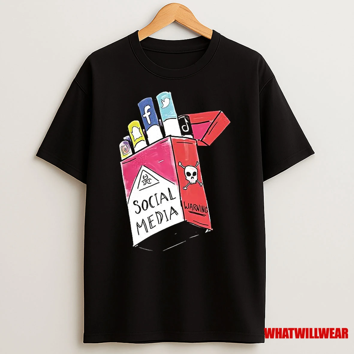 Social Media Pack Warning Cigarette Pack Shirts
