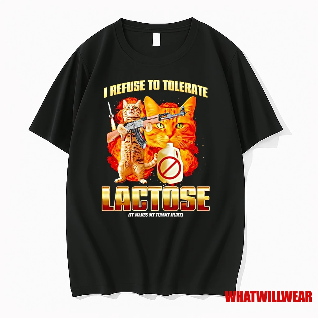 Soldier Cat I Refuse To Tolerate Lactose It Makes My Tummy Hurt Shirts