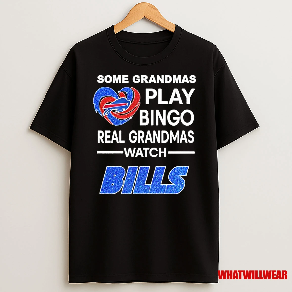 Some Grandmas Play Bingo Real Grandmas Watch Buffalo Bills Diamond Heart Shirts