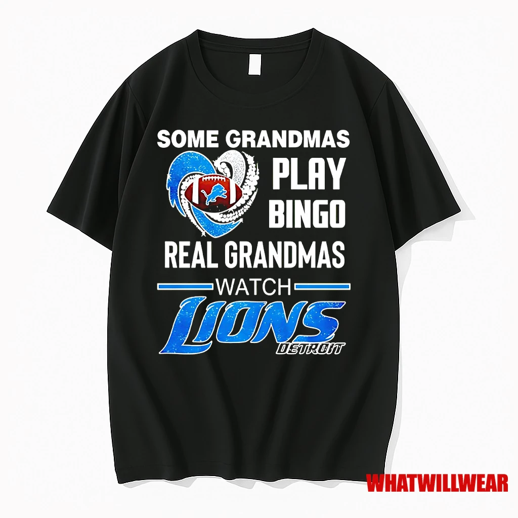Some Grandmas Play Bingo Real Grandmas Watch Detroit Lions Football Nfl Shirts
