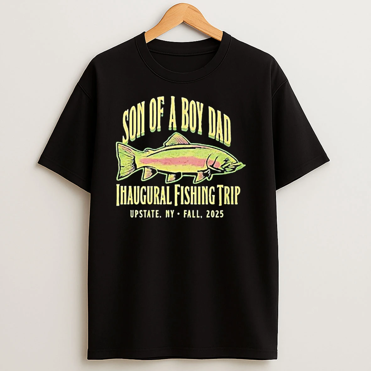 Son Of A Boy Dad Inaugural Fishing Trip 2025 Ornaments T Shirts