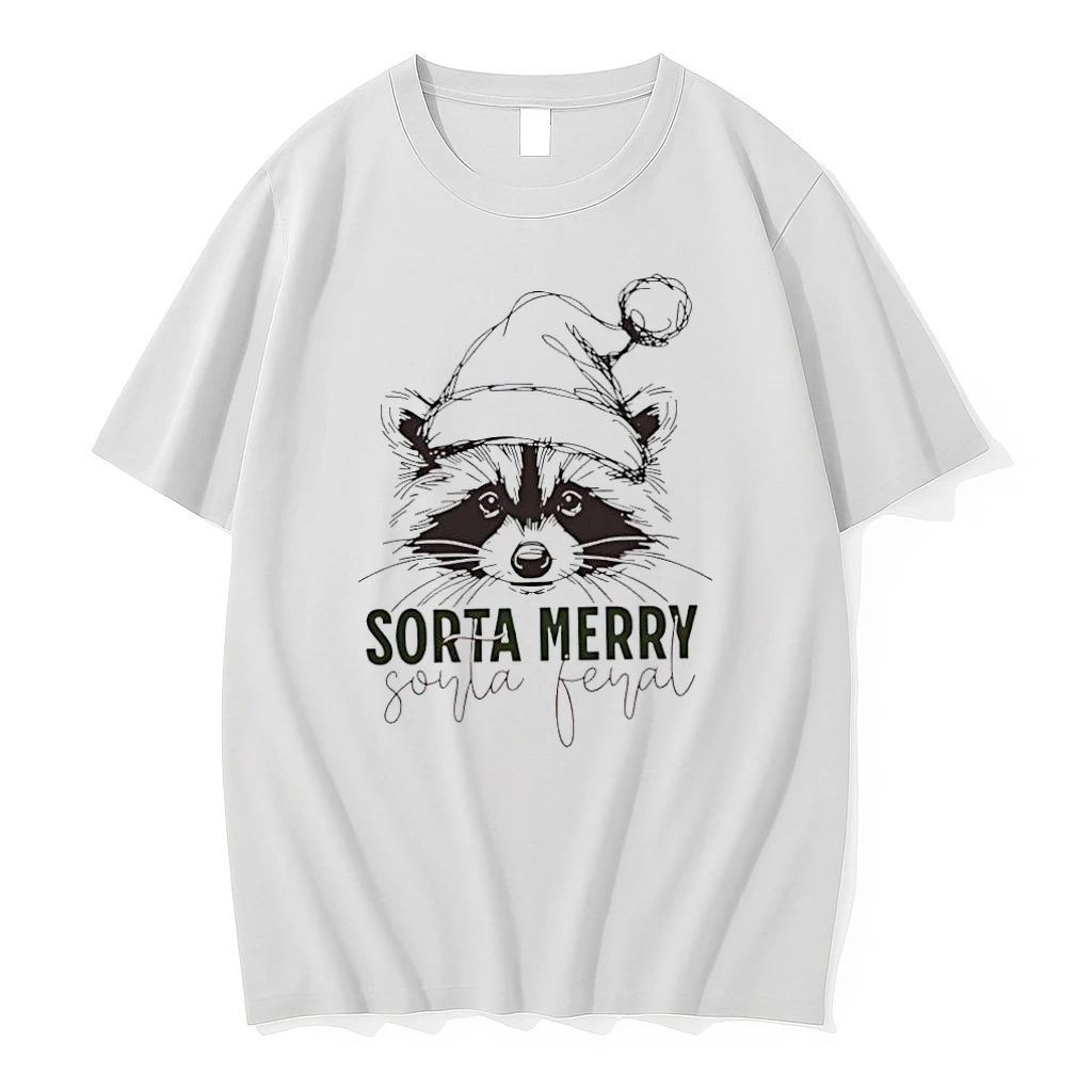 Sorta Merry Sorta Feral Raccoon Christmas Shirts
