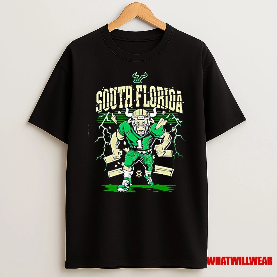 South Florida Bulls Nfl Mascot Lightnings Ornaments Shirts
