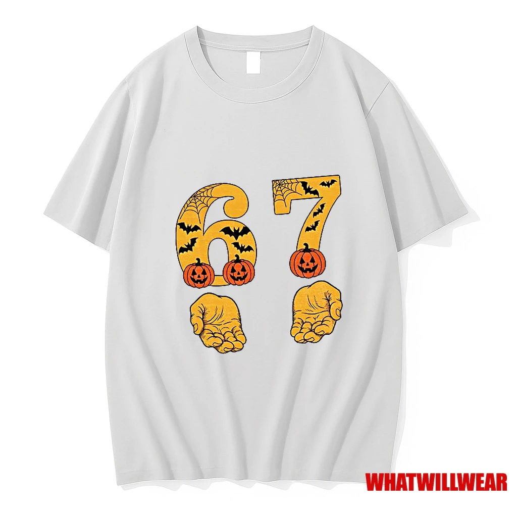 Spooky 6 7 Halloween Numbers Bats Pumpkins Shirts