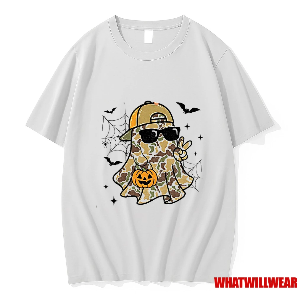 Spooky Dude Ghost Halloween Boy Boo Pumpkin Halloween 2025 Shirts