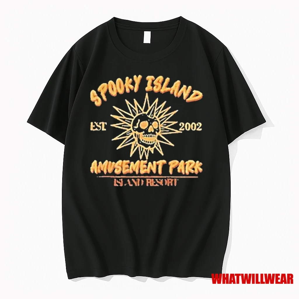 Spooky Island Amusement Park Island Resort Est 2002 Logo Shirts