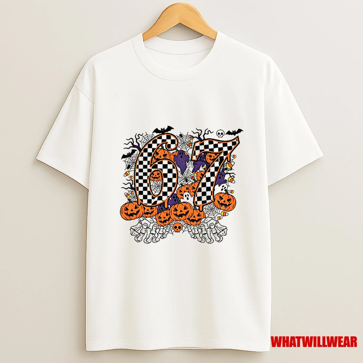 Spooky Six Seven Skeleton Hands 6 7 Halloween Shirts