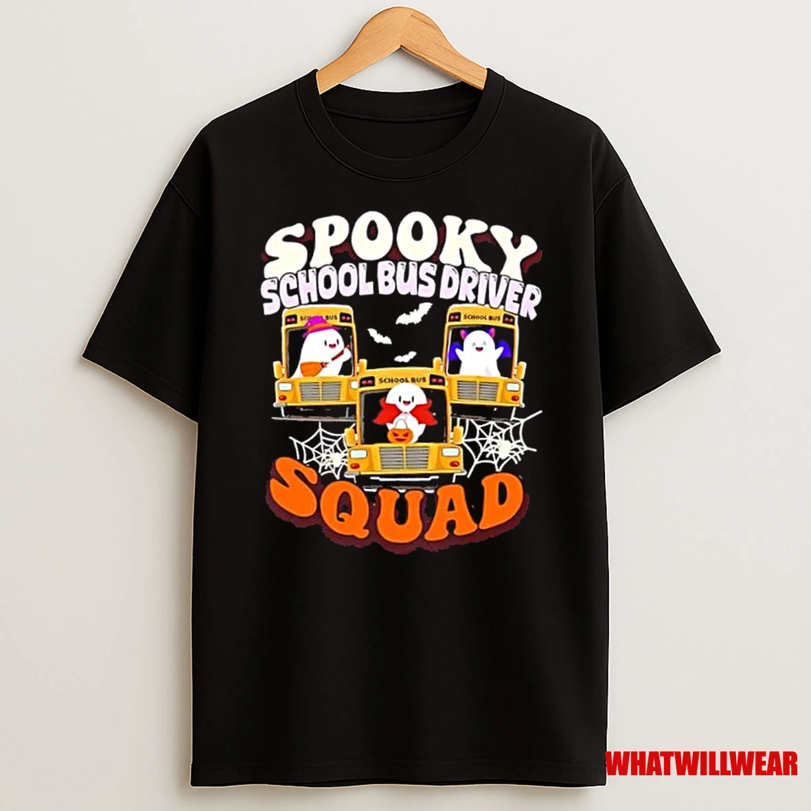 Spooky School Bus Driver Squad Halloween Shirts