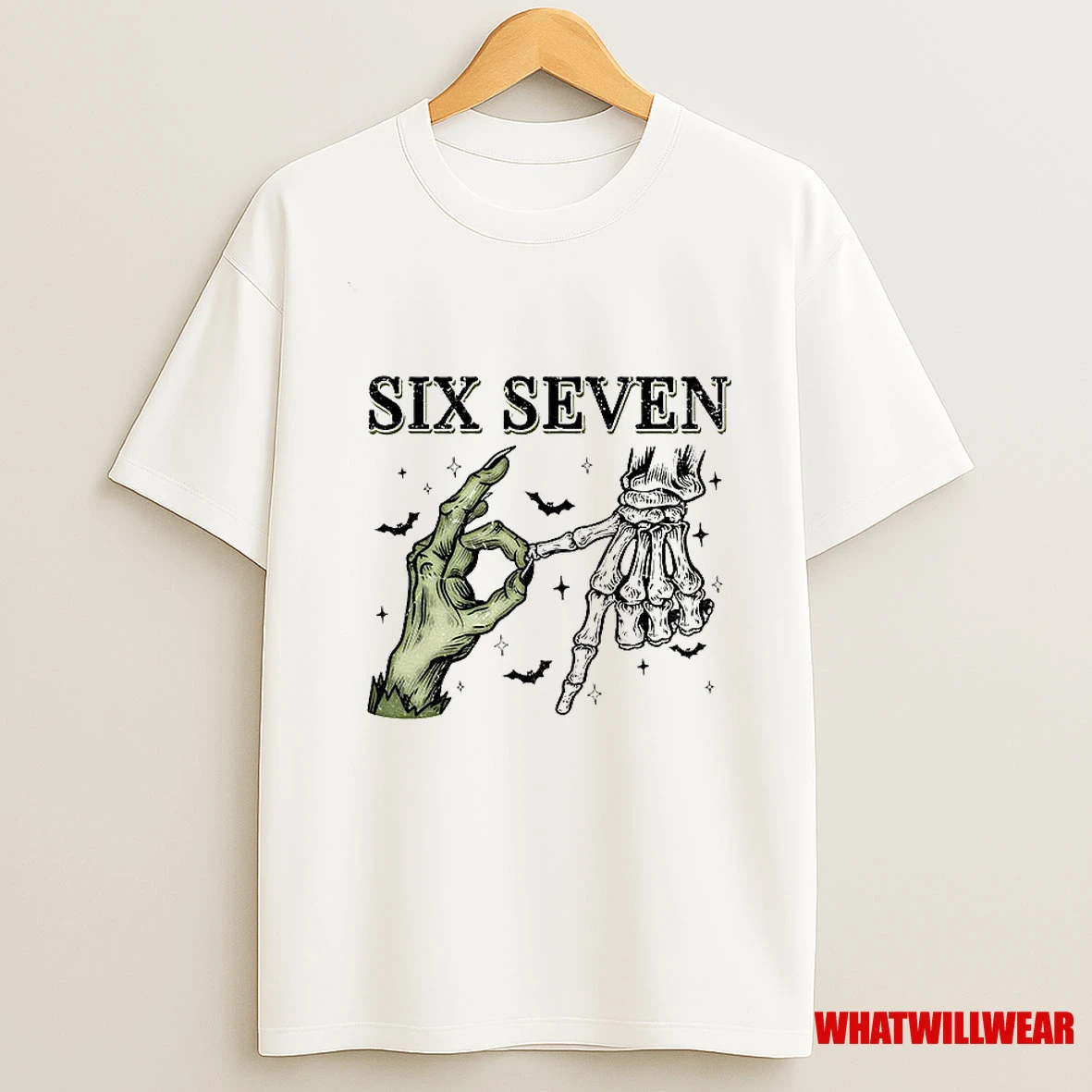 Spooky Season Hands Six Seven Bat Halloween Shirts