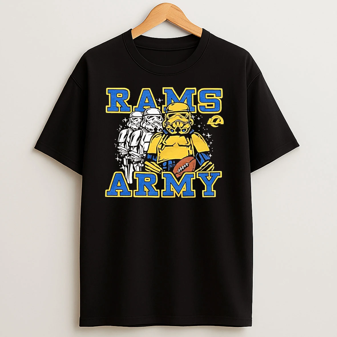 Star Wars Los Angeles Rams Army Football T Shirts