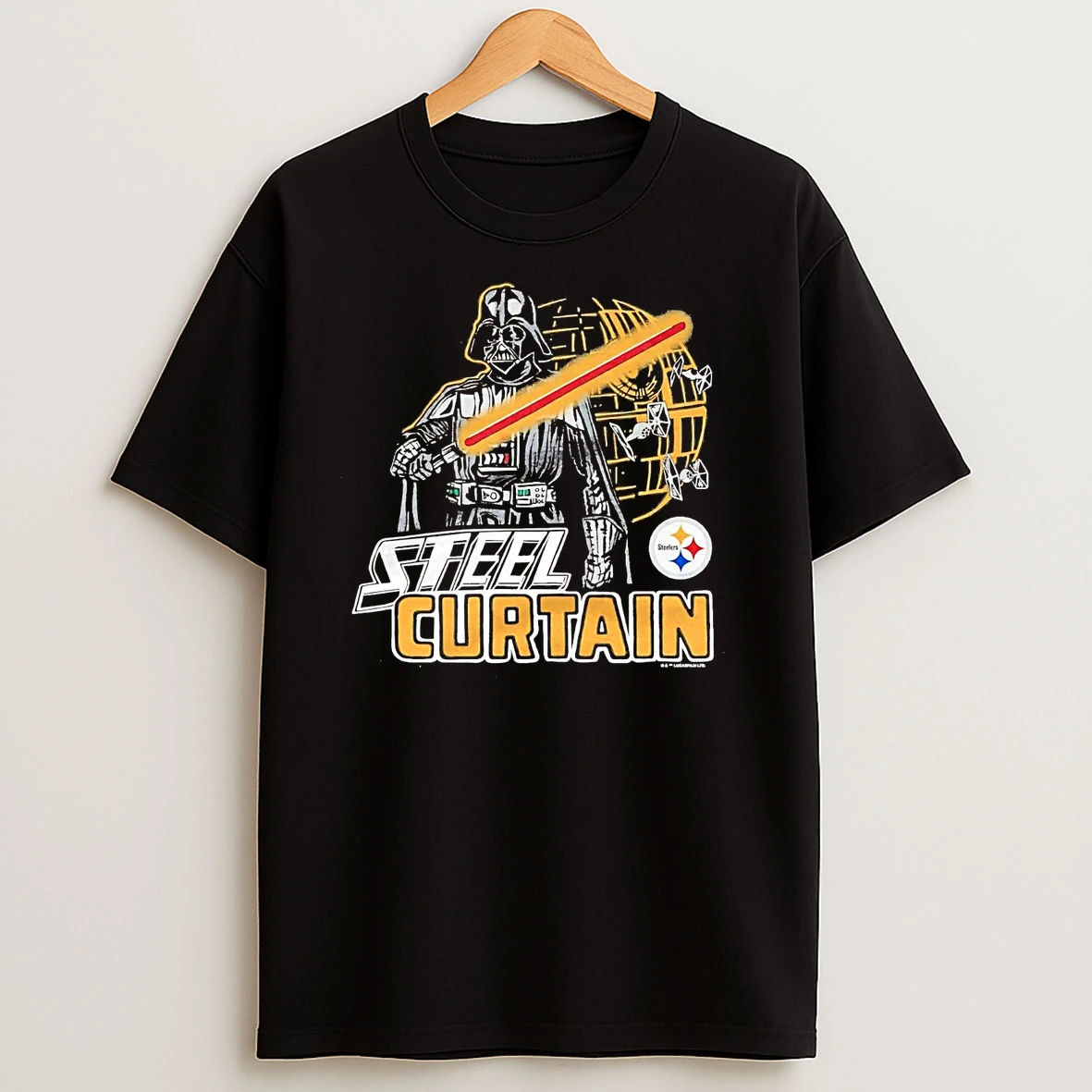 Star Wars Pittsburgh Steelers Curtain Dark Side T Shirts