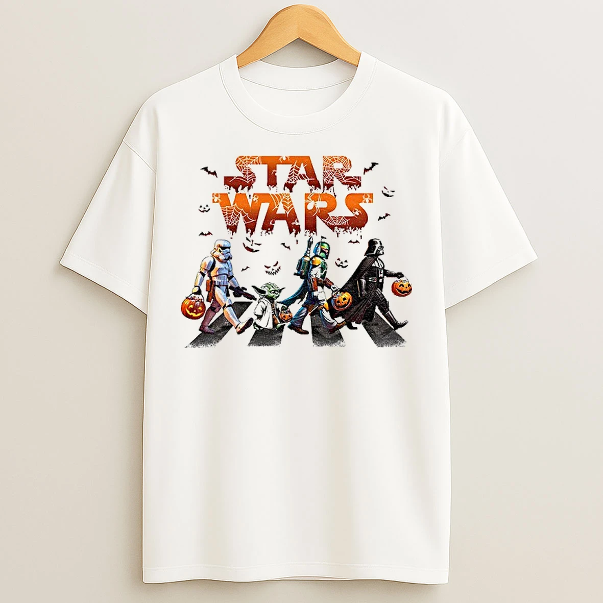 Star Wars Stormtrooper Yoda Boba Fett And Darth Vader Abbey Road Halloween T Shirts