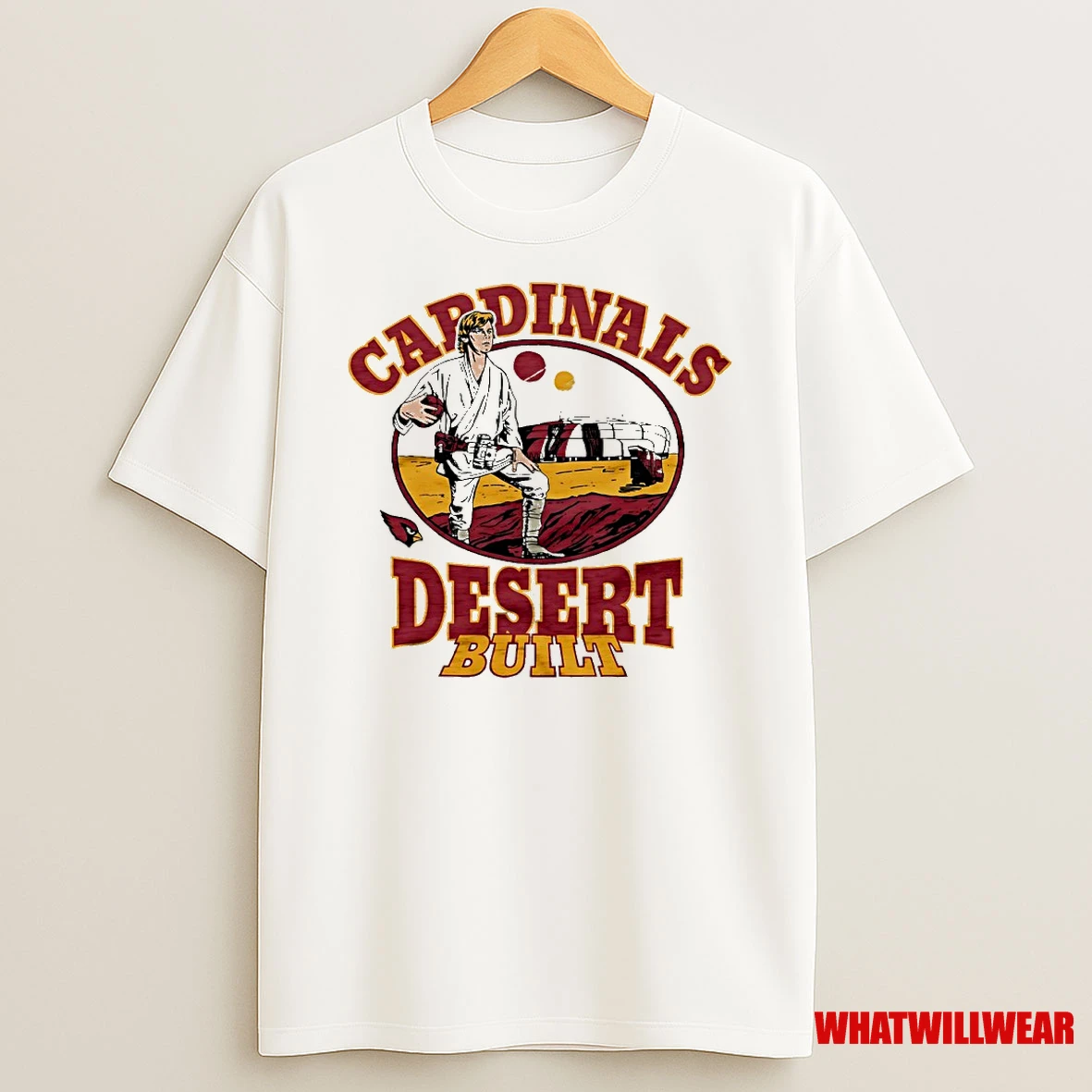 Star Wars X Arizona Cardinals Desert Built Luke Skywalker Shirts