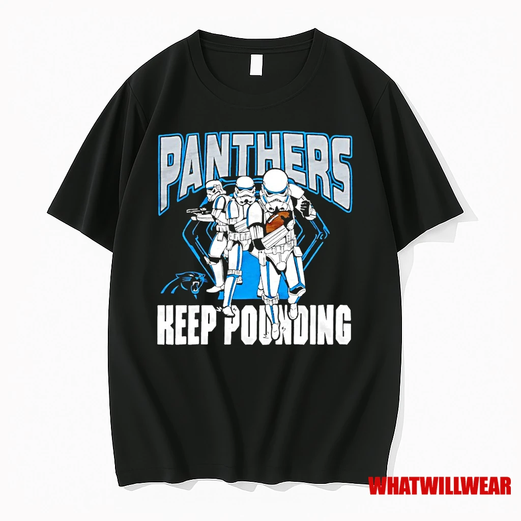 Star Wars X Carolina Panthers Stormtrooper Keep Pounding Shirts