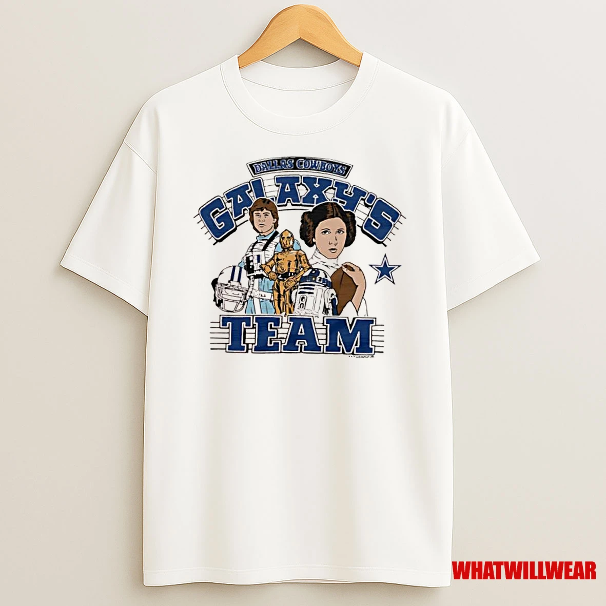 Star Wars X Dallas Cowboys Luke Skywalker Princess Leia Galaxys Team Shirts