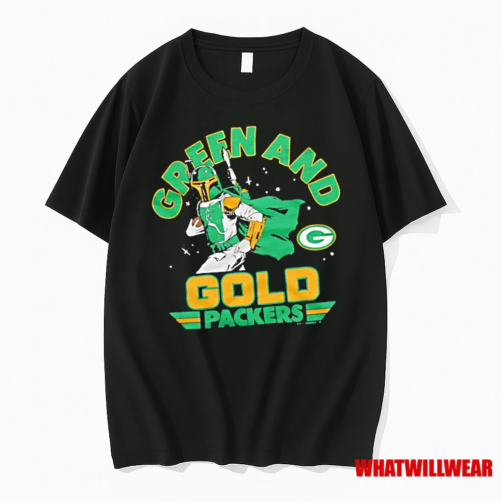 Star Wars X Green Bay Packers Green And Gold Packers Shirts