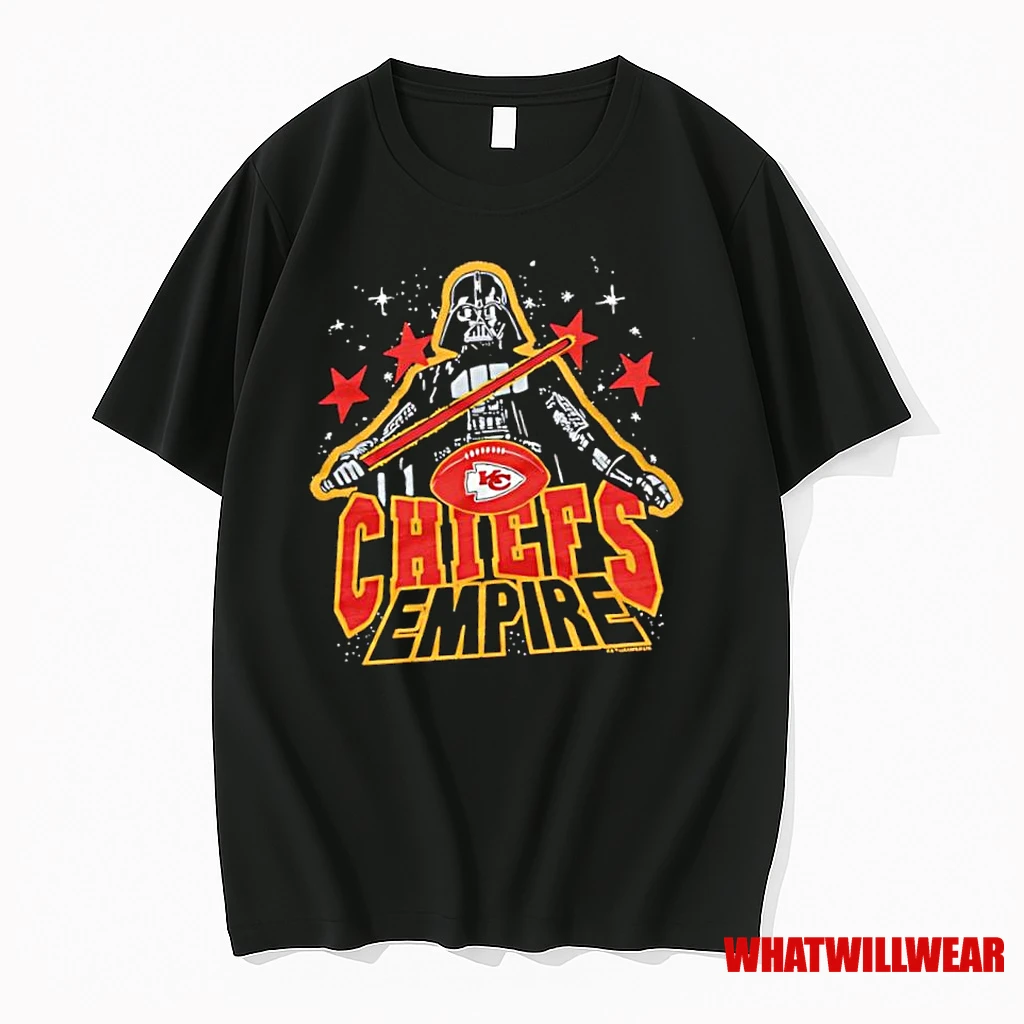 Star Wars X Kansas City Chiefs Darth Vader Empire Shirts