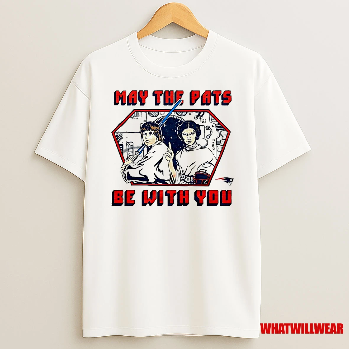 Star Wars X New England Patriots Luke And Leia May The Pats Be With You Shirts