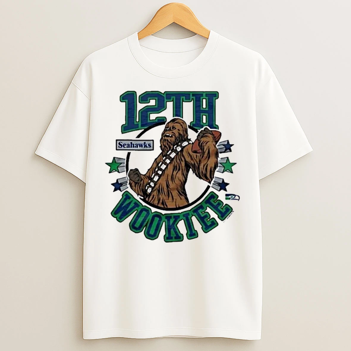 Star Wars X Seattle Seahawks Light Side 12th Wookiee T Shirts
