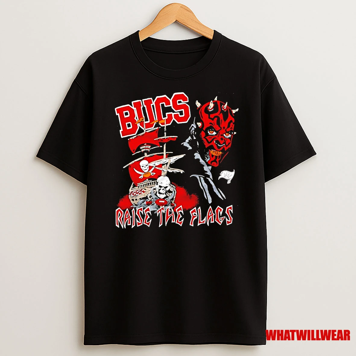Star Wars X Tampa Bay Buccaneers Darth Maul Raise The Flags Shirts