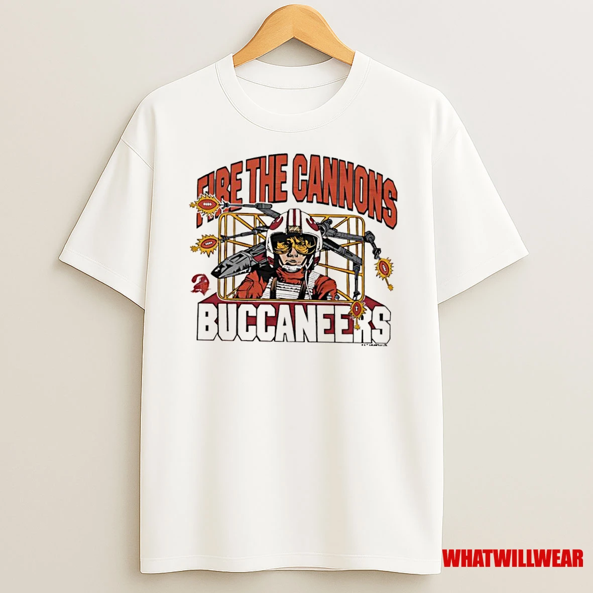 Star Wars X Tampa Bay Buccaneers X Wing Pilot Fire The Cannons Shirts