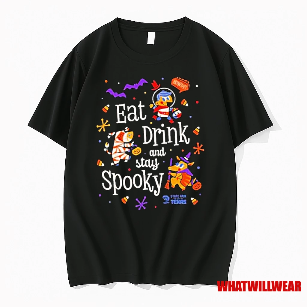 State Fair Of Texas Eat Drink And Stay Spooky Halloween Mascots Shirts