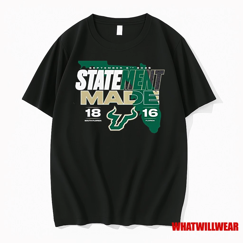 Statement Made South Florida Bulls 18 16 Florida Gators Score Shirts