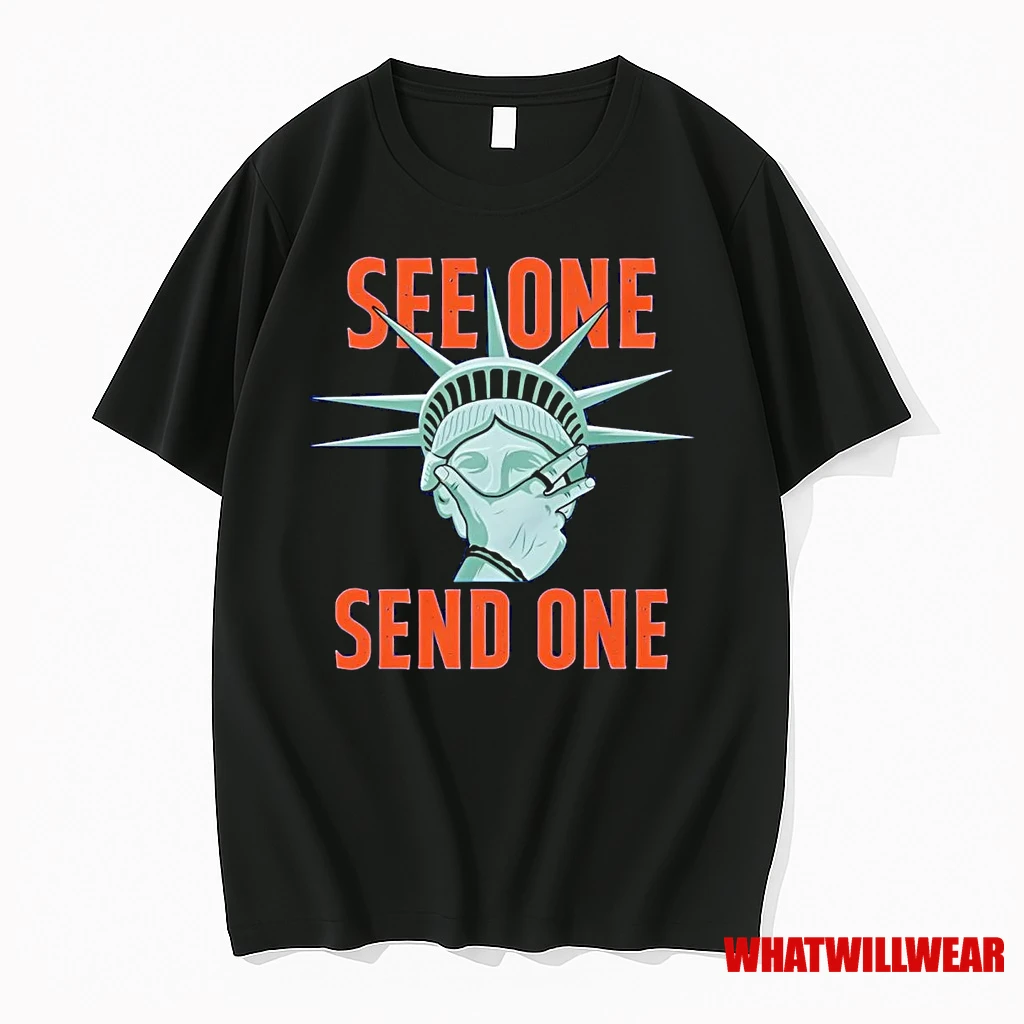 Statue Of Liberty 3 Point Celebration See One Send One Ny Knicks Shirts