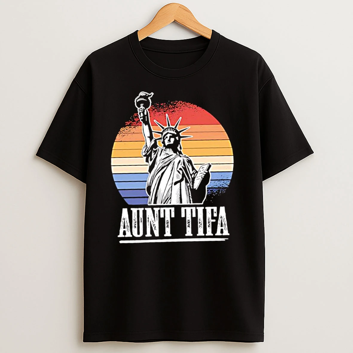 Statue Of Liberty Aunt Tifa Vintage Graphic T Shirts