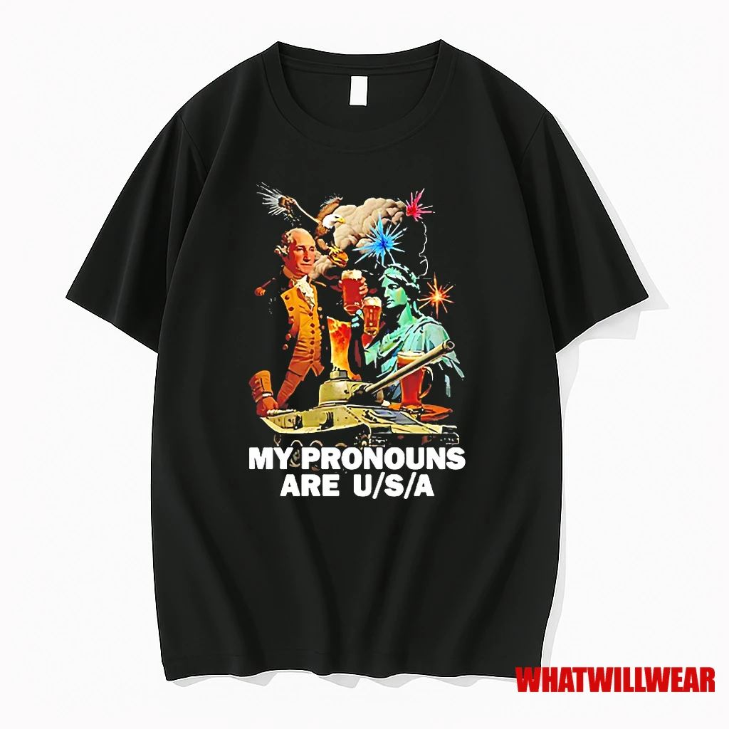 Statue Of Liberty George Washington My Pronouns Are Usa Shirts