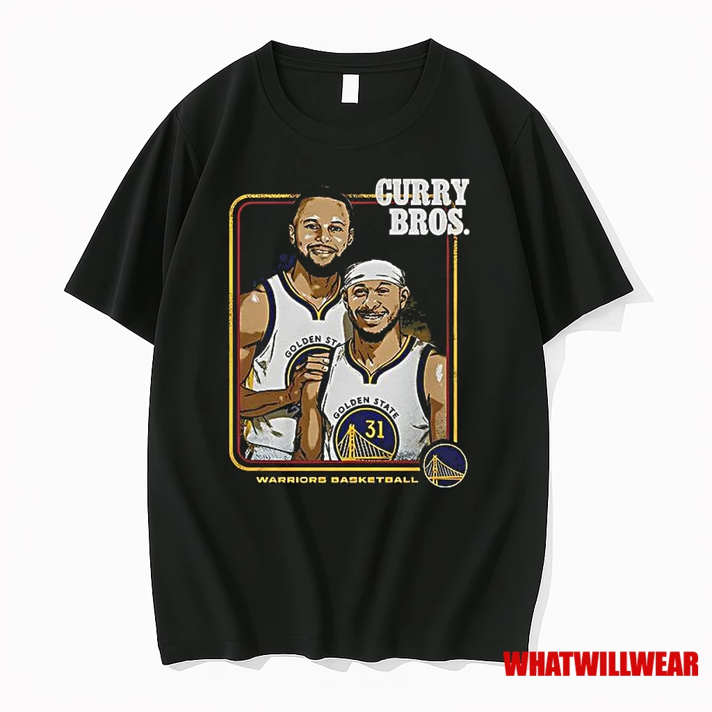 Steph Curry And Seth Curry Golden State Warriors Step Brothers Retro Shirts