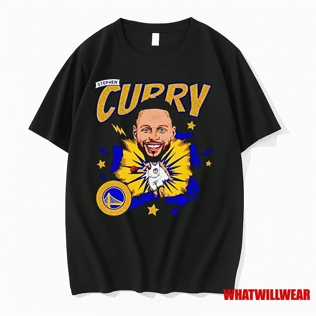 Steph Curry Big Head Caricature Warriors Shirts