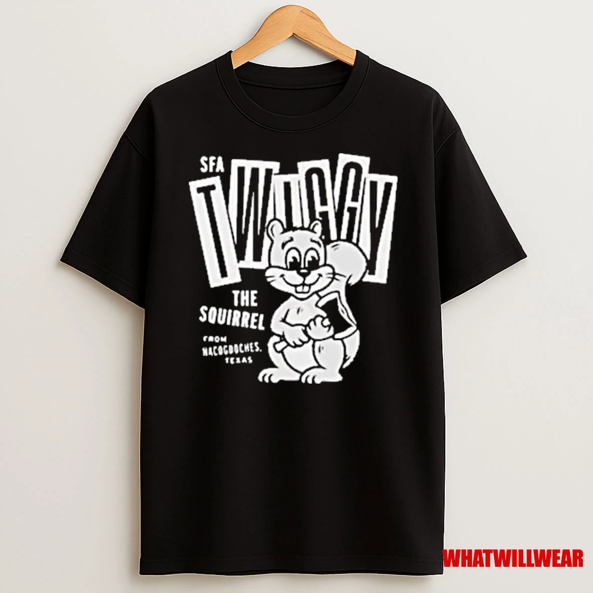 Stephen F Austin Twiggy The Campus Squirrel Shirts