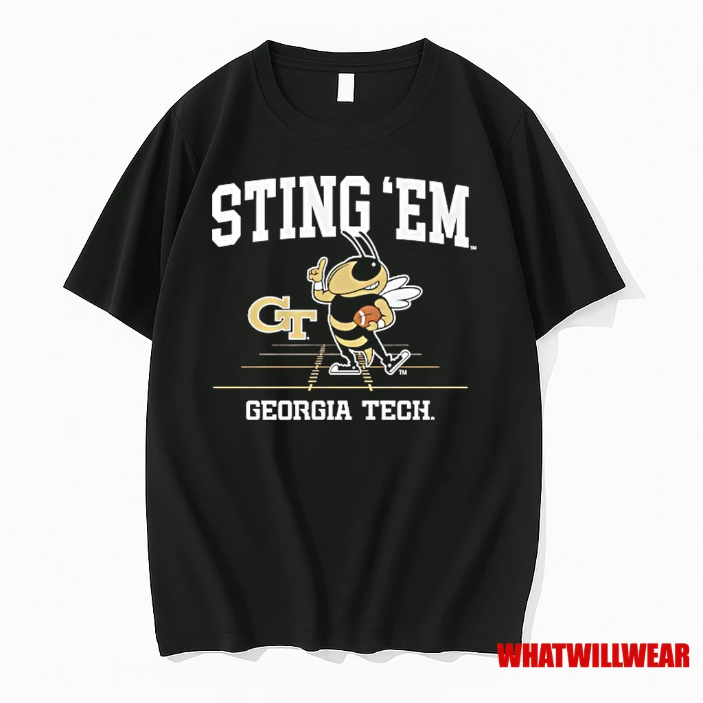 Sting Em Georgia Tech Yellow Jackets Football Gridiron Mascot Shirts