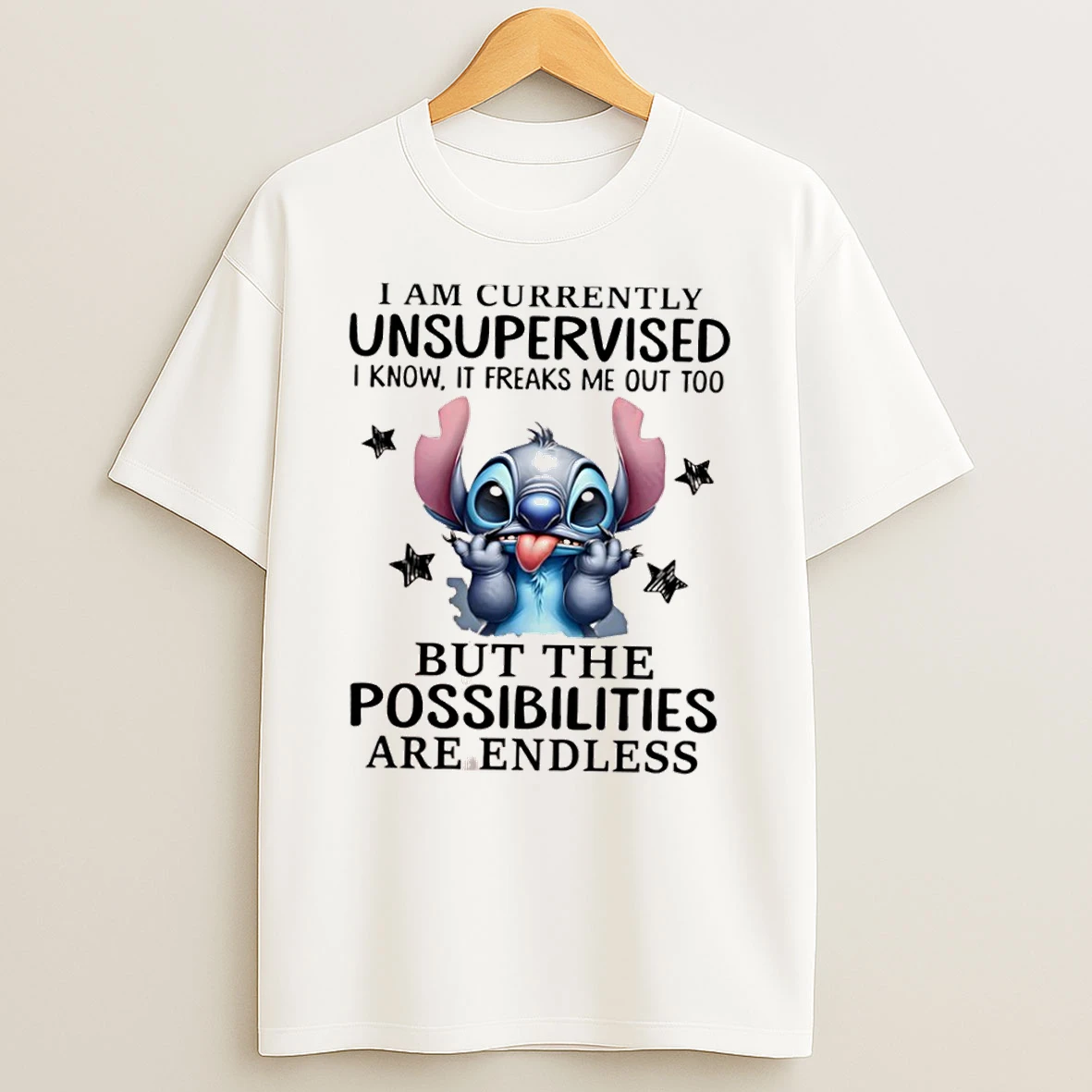 Stitch I Am Currently Unsupervised I Know It Freaks Me Out Too Shirts
