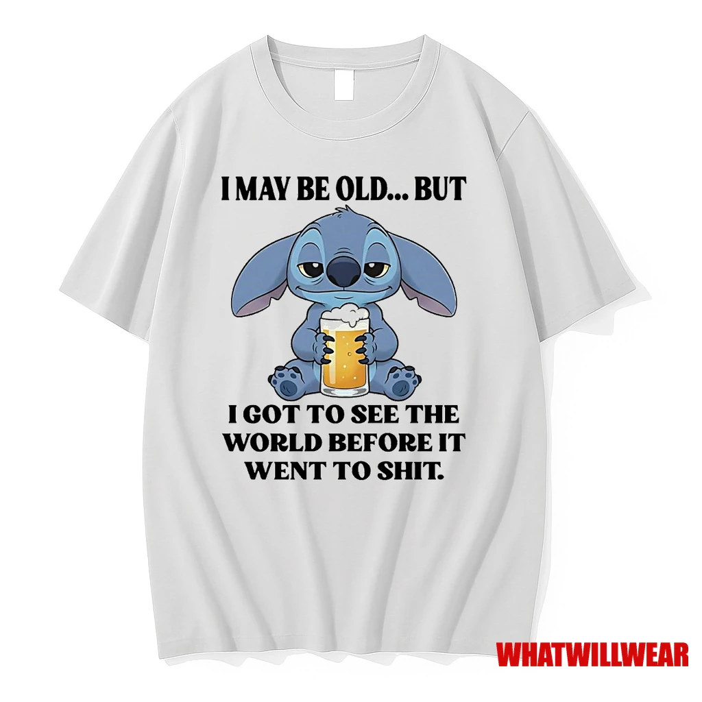 Stitch I Maybe Old But I Got To See The World Before It Went To Shit Shirts