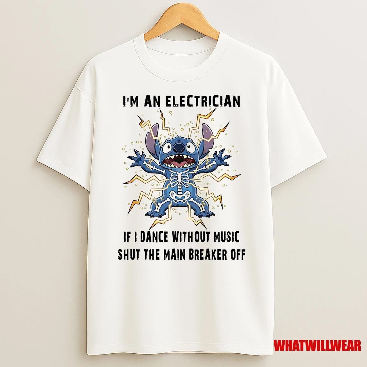 Stitch Im An Electrician If I Dance Without Music Shut The Main Breaker Off Shirts