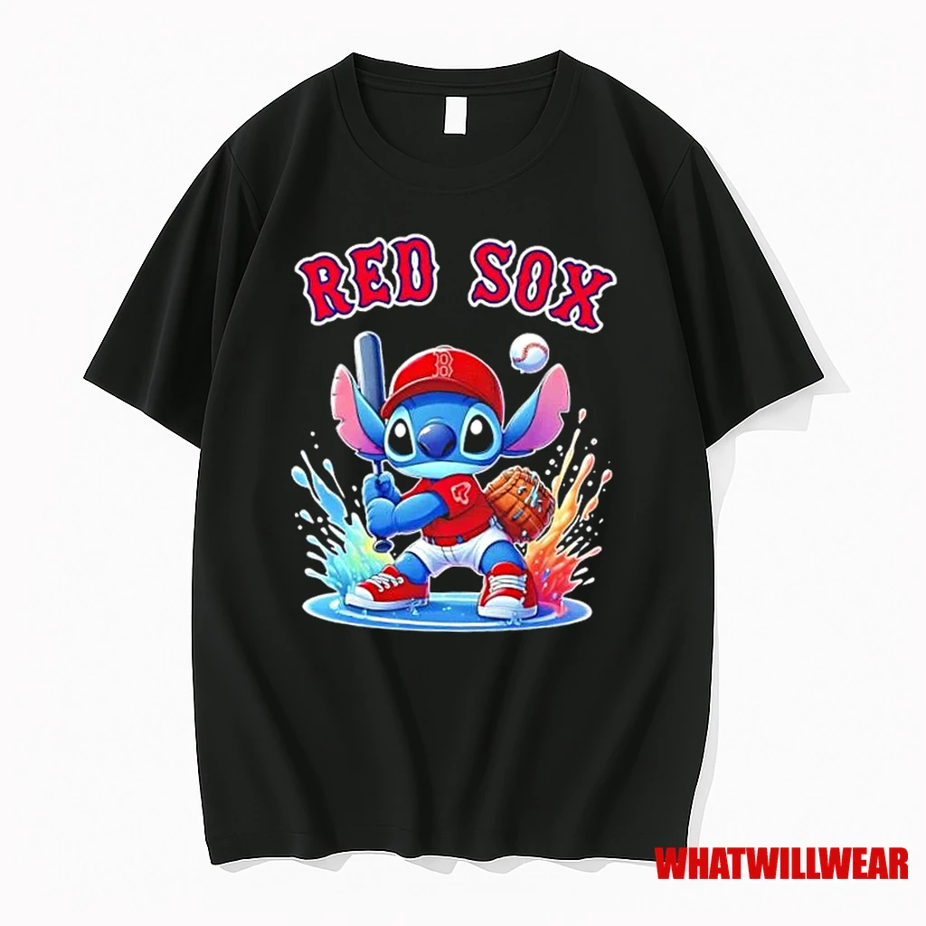 Stitch X Boston Red Sox Baseball Colors Shirts