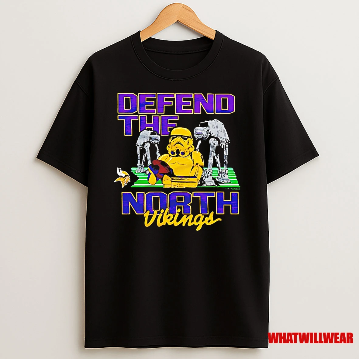 Stormtrooper And At At Walkers X Minnesota Vikings Defend The North Shirts