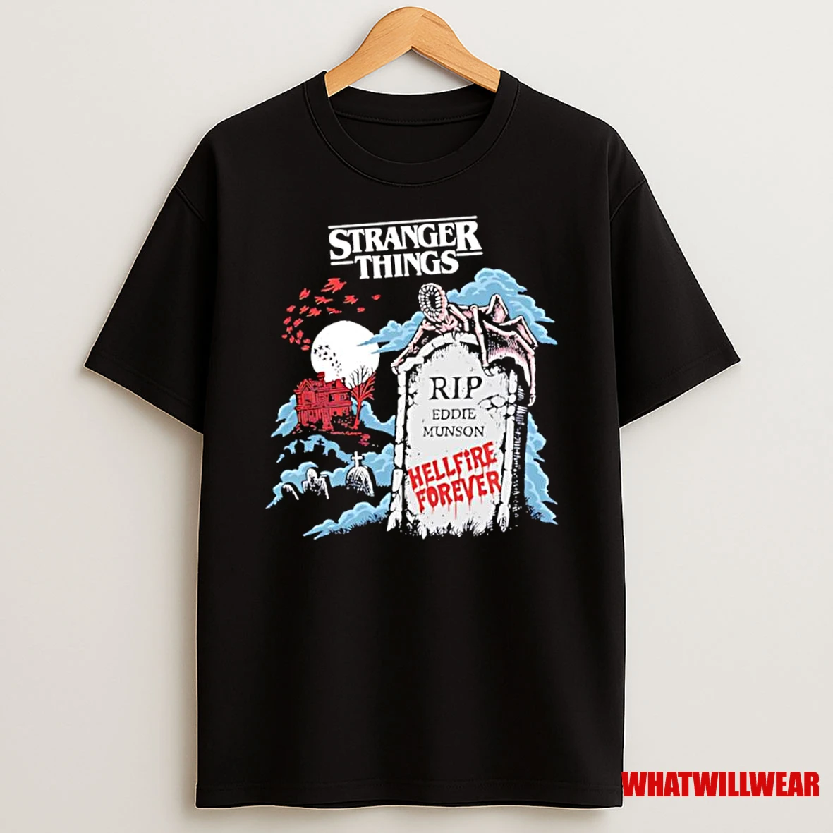 Stranger Things Rip Eddie Munson Hellfire Club Forever Graphic Shirts