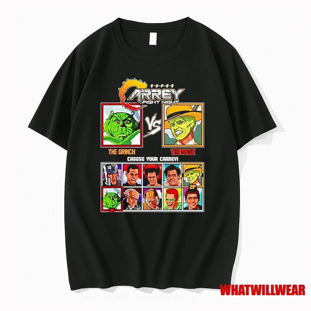 Super Carrey Fight Night The Grinch Vs The Mask Shirts