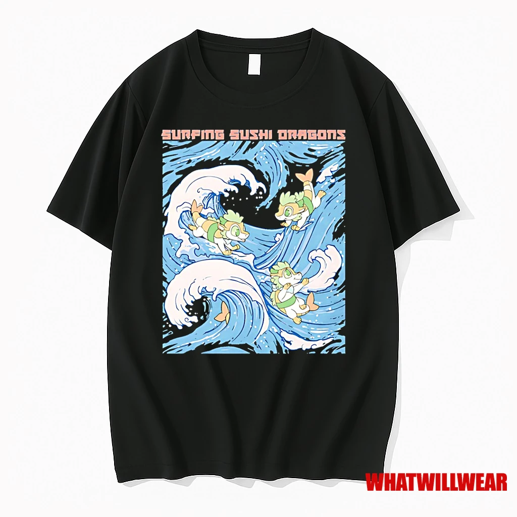 Surfing Sushi Dragons Shirts