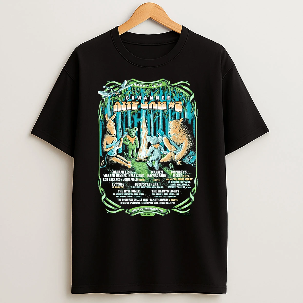 Suwannee Amp Jam Suwannee Music Park In Live Oak Fl February 26 28 2026 T Shirts