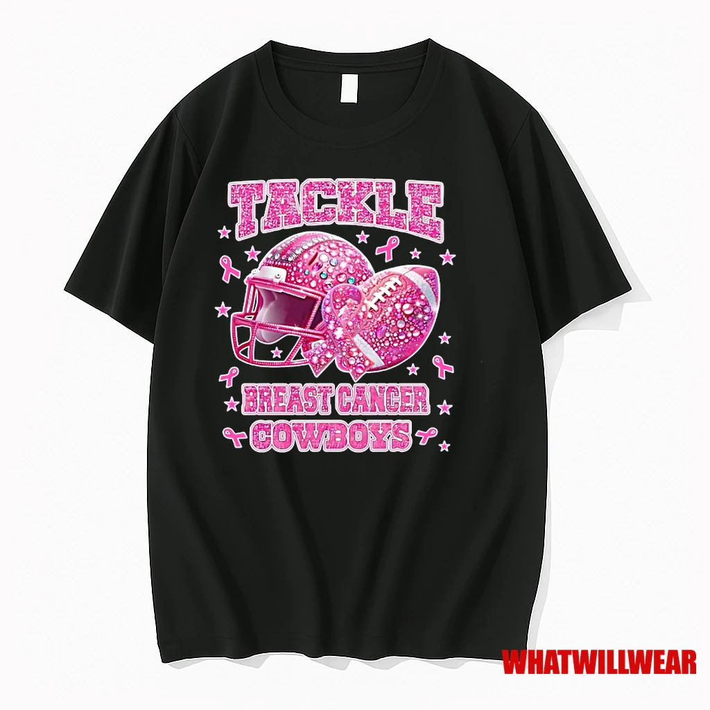 Tackle Breast Cancer Cowboys Pink Ribbons Shirts